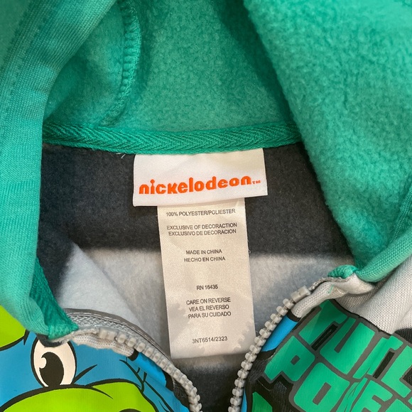 Size: 3T Ninja Turtle Zip Hoodie Jacket - Picture 3 of 4